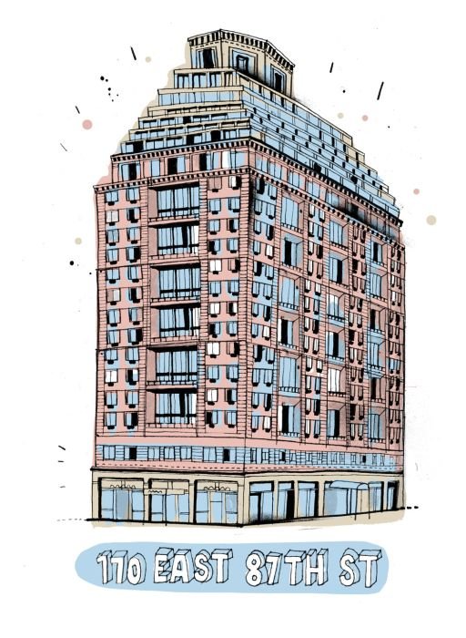Buildings in New York City, illustration by James Gulliver Hancock