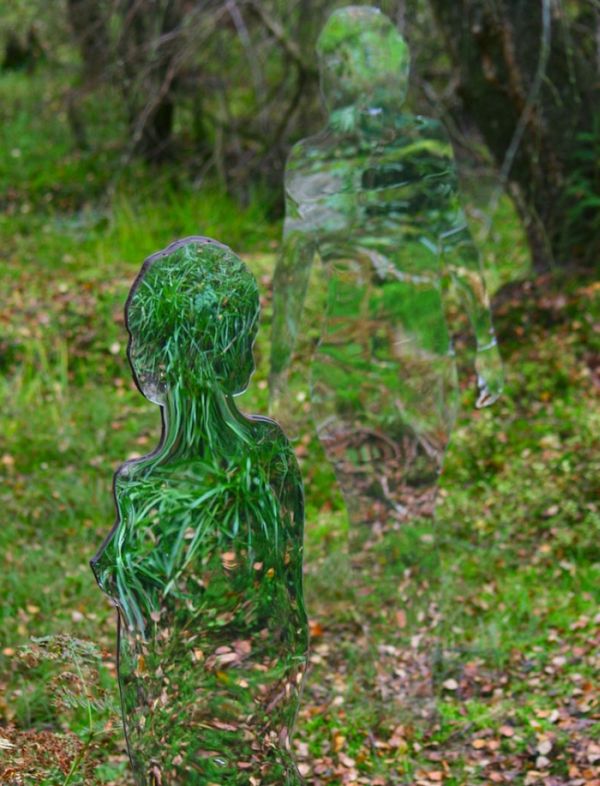 Acrylic glass statues by Rob Mulholland