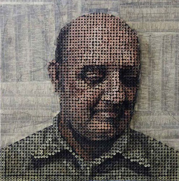 3D screw portraits by Andrew Myers