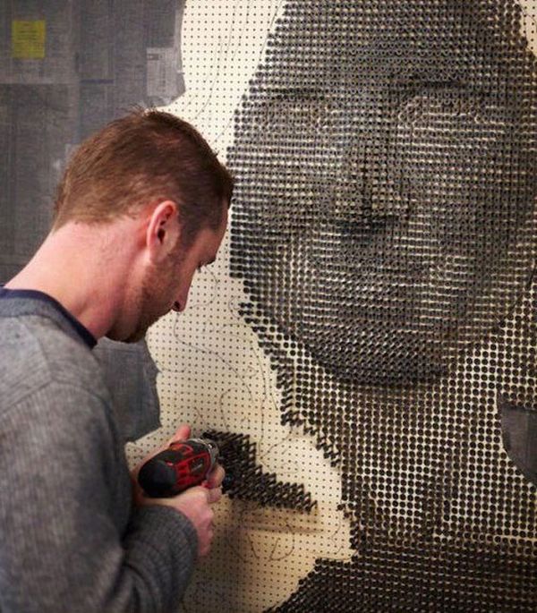 3D screw portraits by Andrew Myers