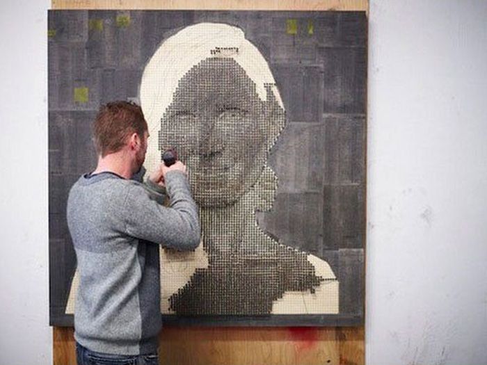 3D screw portraits by Andrew Myers