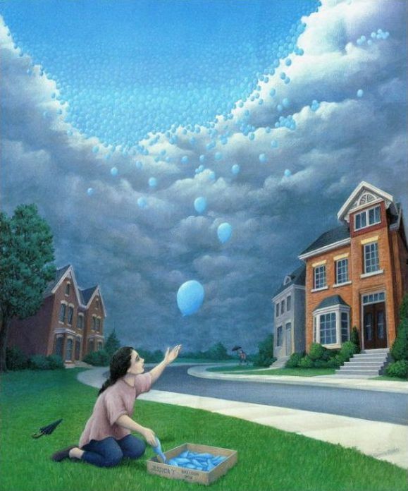 Surrealistic paintings by Rob Gonsalves