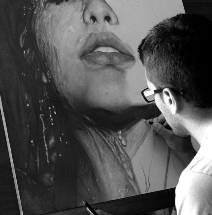 Feelings, photorealistic painting by Diego Fazio