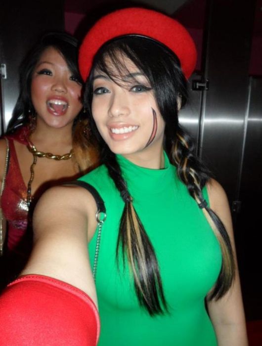 young teen college girls at halloween parties