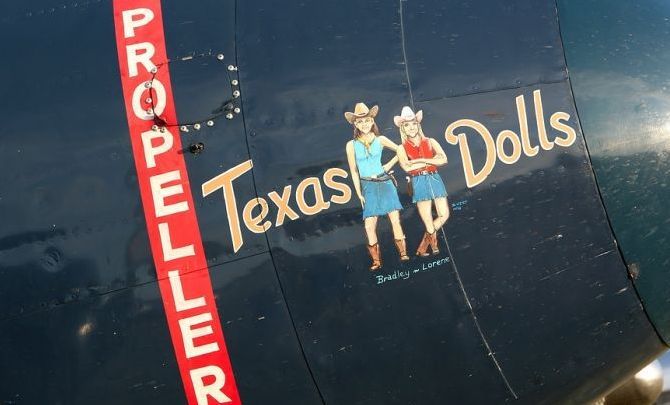 nose art painting of a military aircraft