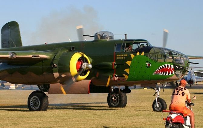 nose art painting of a military aircraft