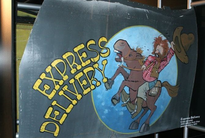 nose art painting of a military aircraft