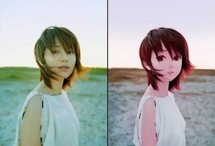 real life and anime girl