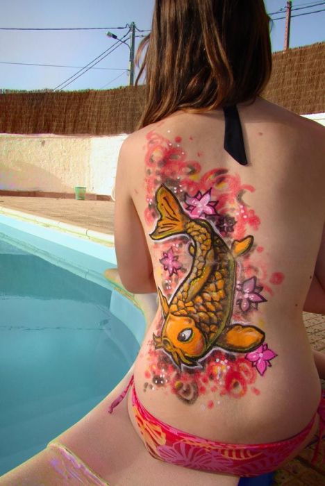 body art girl painting