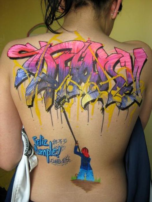 body art girl painting