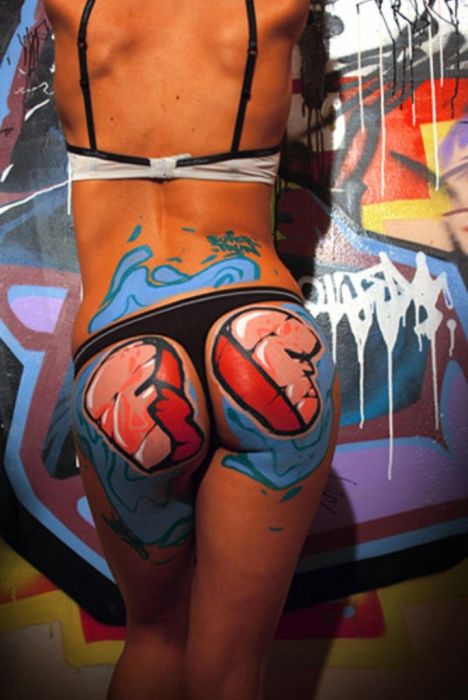 body art girl painting