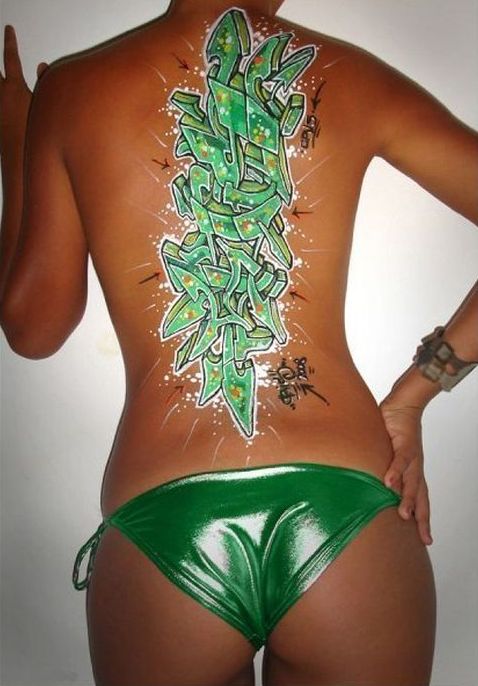 body art girl painting