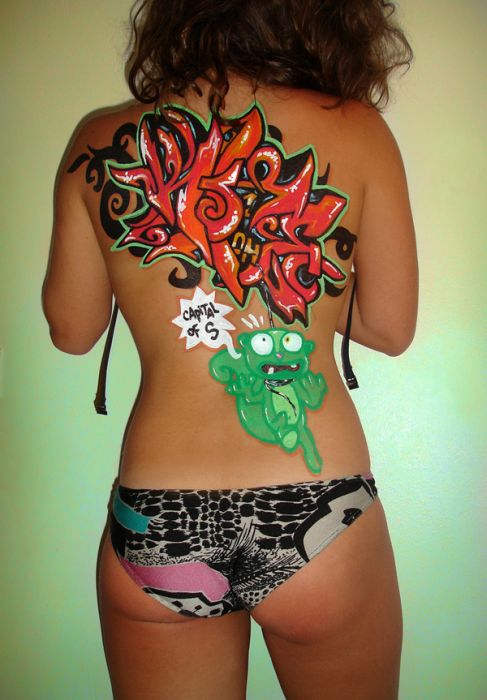 body art girl painting