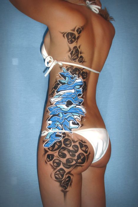 body art girl painting