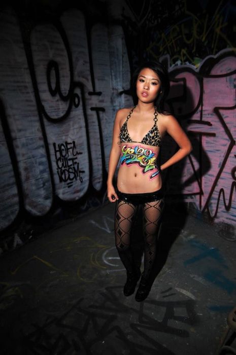body art girl painting