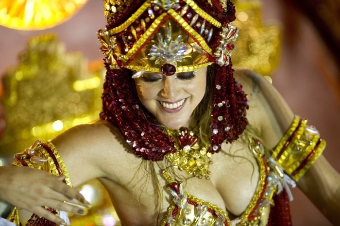 Rio carnival parade girls 2013, Rio de Janeiro, Brazil