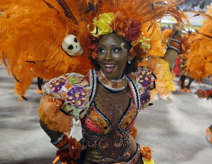 Rio carnival parade girls 2013, Rio de Janeiro, Brazil