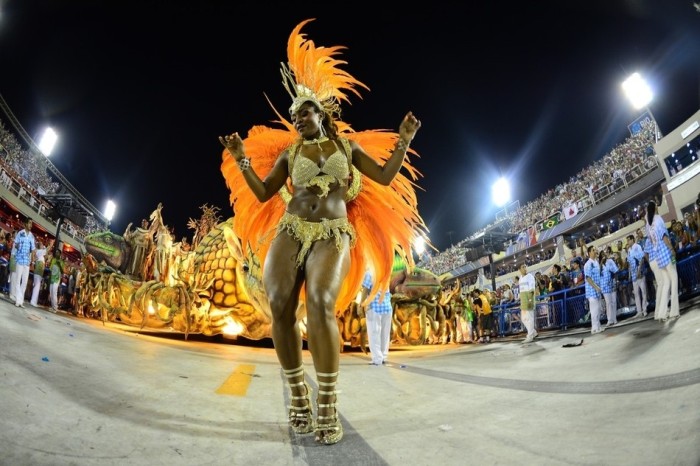 Rio carnival parade girls 2013, Rio de Janeiro, Brazil