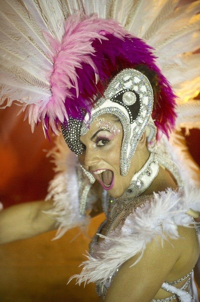 Rio carnival parade girls 2013, Rio de Janeiro, Brazil