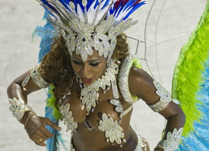 Rio carnival parade girls 2013, Rio de Janeiro, Brazil