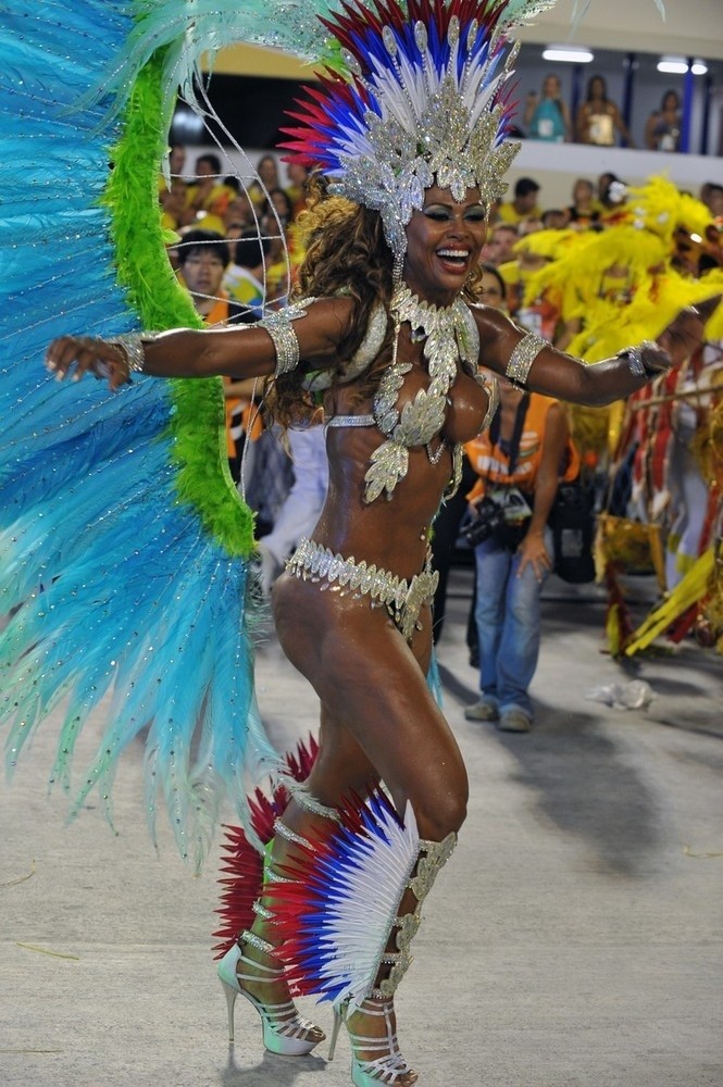 Rio carnival parade girls 2013, Rio de Janeiro, Brazil