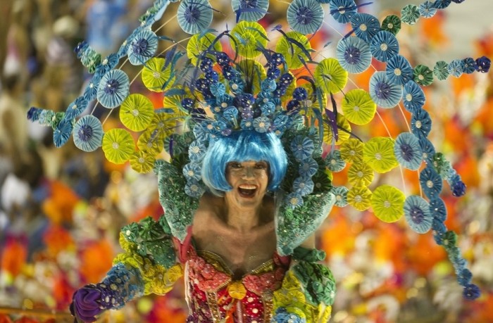 Rio carnival parade girls 2013, Rio de Janeiro, Brazil