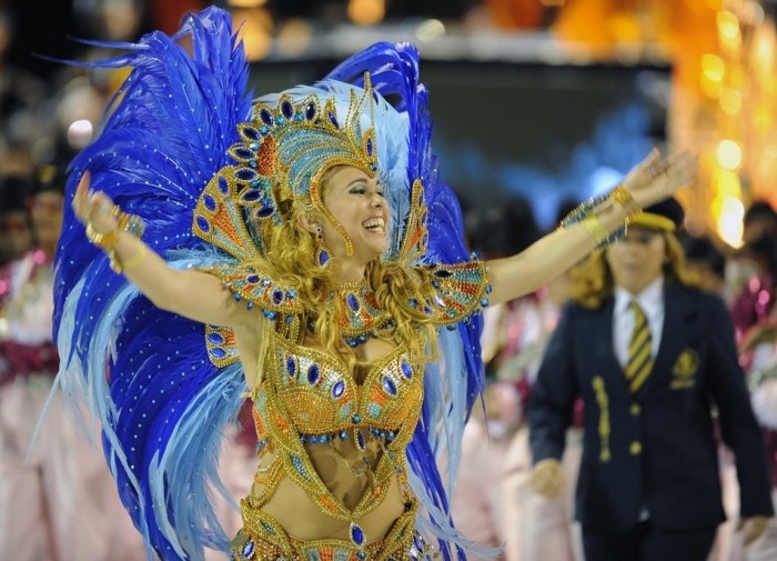 Rio carnival parade girls 2013, Rio de Janeiro, Brazil