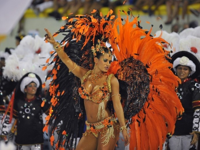 Rio carnival parade girls 2013, Rio de Janeiro, Brazil