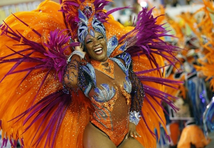 Rio carnival parade girls 2013, Rio de Janeiro, Brazil