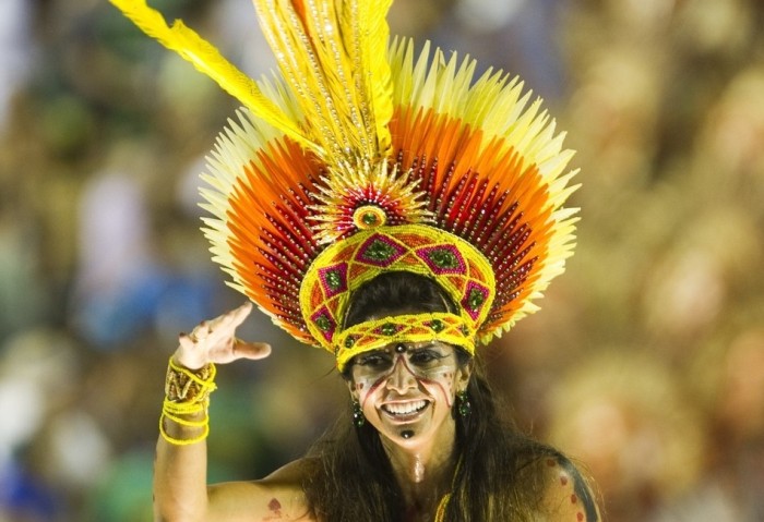 Rio carnival parade girls 2013, Rio de Janeiro, Brazil