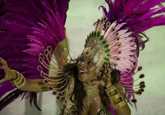 Rio carnival parade girls 2013, Rio de Janeiro, Brazil