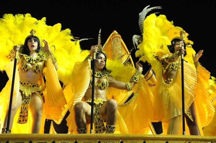 Rio carnival parade girls 2013, Rio de Janeiro, Brazil