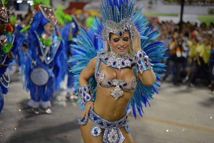 Rio carnival parade girls 2013, Rio de Janeiro, Brazil