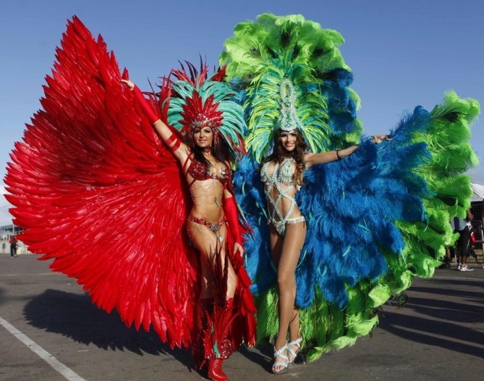 Rio carnival parade girls 2013, Rio de Janeiro, Brazil