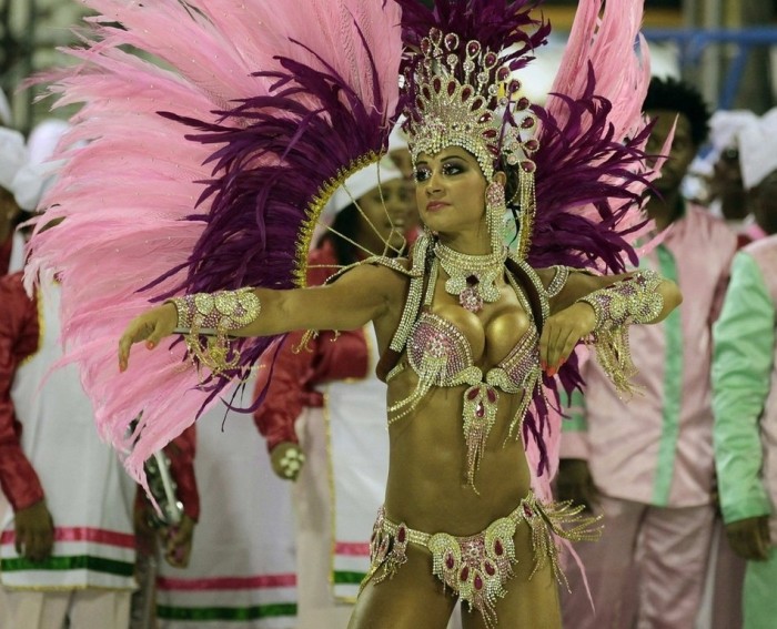 Rio carnival parade girls 2013, Rio de Janeiro, Brazil