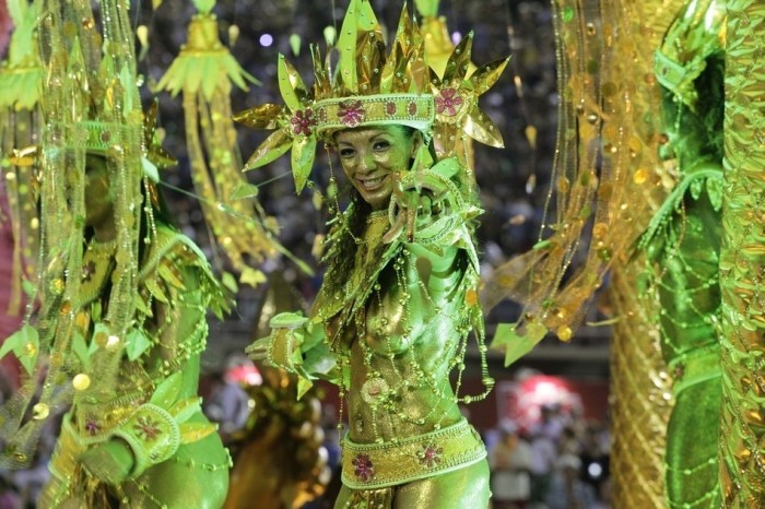 Rio carnival parade girls 2013, Rio de Janeiro, Brazil