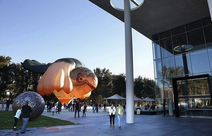 Skywhale hot-air balloon sculpture by Patricia Piccinini