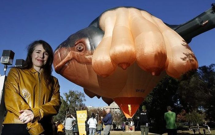 Skywhale hot-air balloon sculpture by Patricia Piccinini