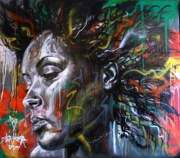 Spray painting by David Walker