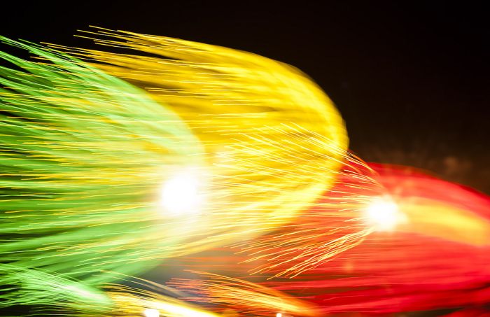 Long exposure fireworks by David Johnson