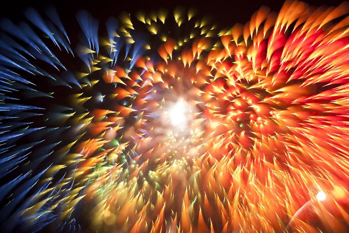 Long exposure fireworks by David Johnson