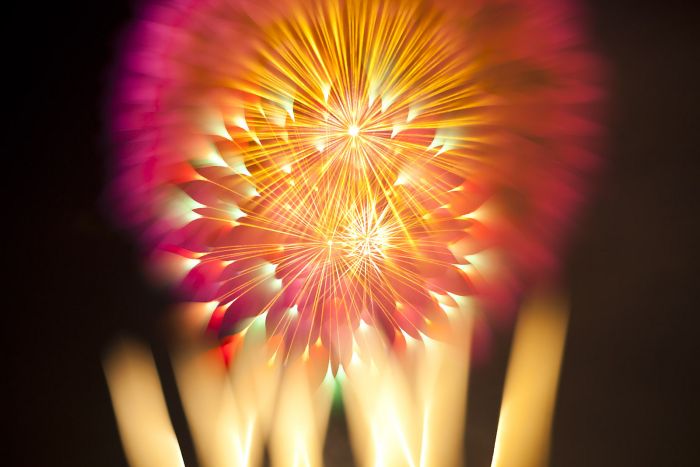 Long exposure fireworks by David Johnson