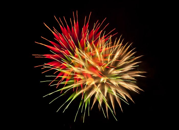 Long exposure fireworks by David Johnson