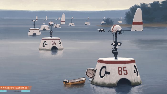 Retro futurism illustration by Simon Stålenhag