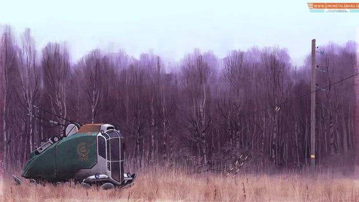 Retro futurism illustration by Simon Stålenhag