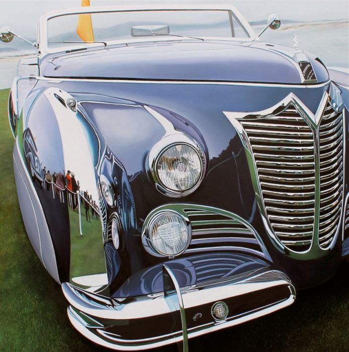 Photorealistic antique classic cars by Cheryl Kelley