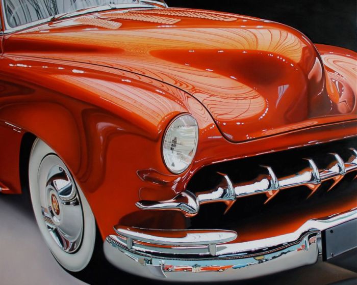 Photorealistic antique classic cars by Cheryl Kelley