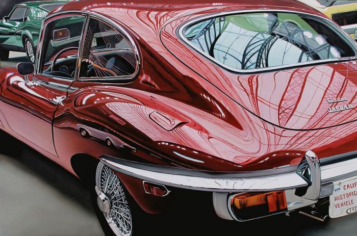 Photorealistic antique classic cars by Cheryl Kelley