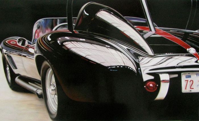 Photorealistic antique classic cars by Cheryl Kelley