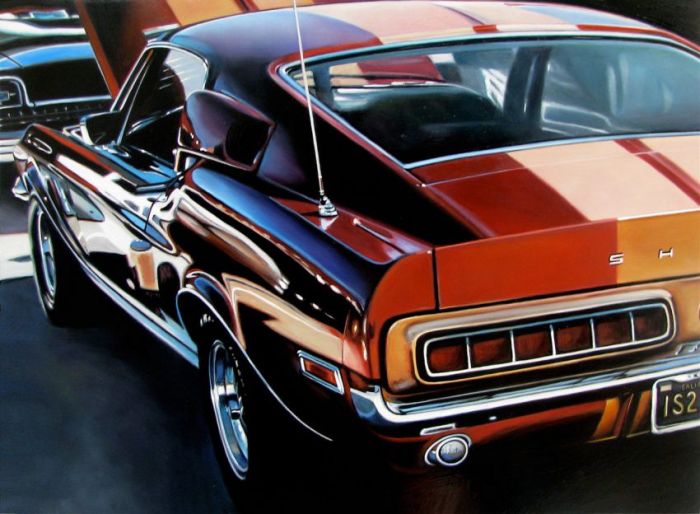 Photorealistic antique classic cars by Cheryl Kelley